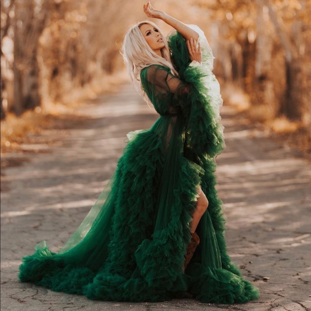 Green tulle Robe